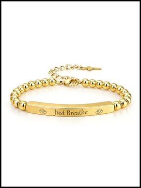 Stainless Steel Inspirational Christian Bracelet, Adjustable Chain, Cross Charm